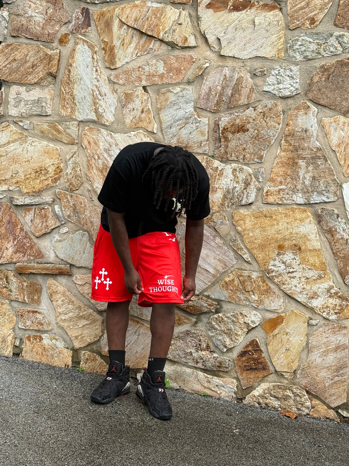 Mango Glow “Wise Thoughts” Mesh Shorts