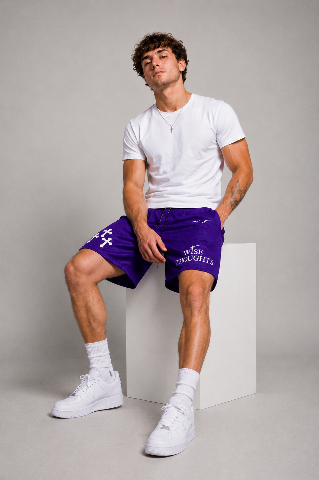 Royalty “Wise Thoughts” Mesh Shorts