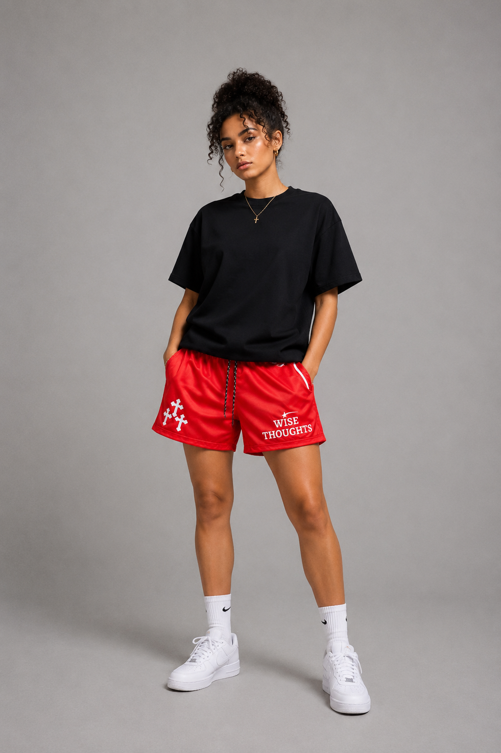 Mango Glow “Wise Thoughts” Mesh Shorts