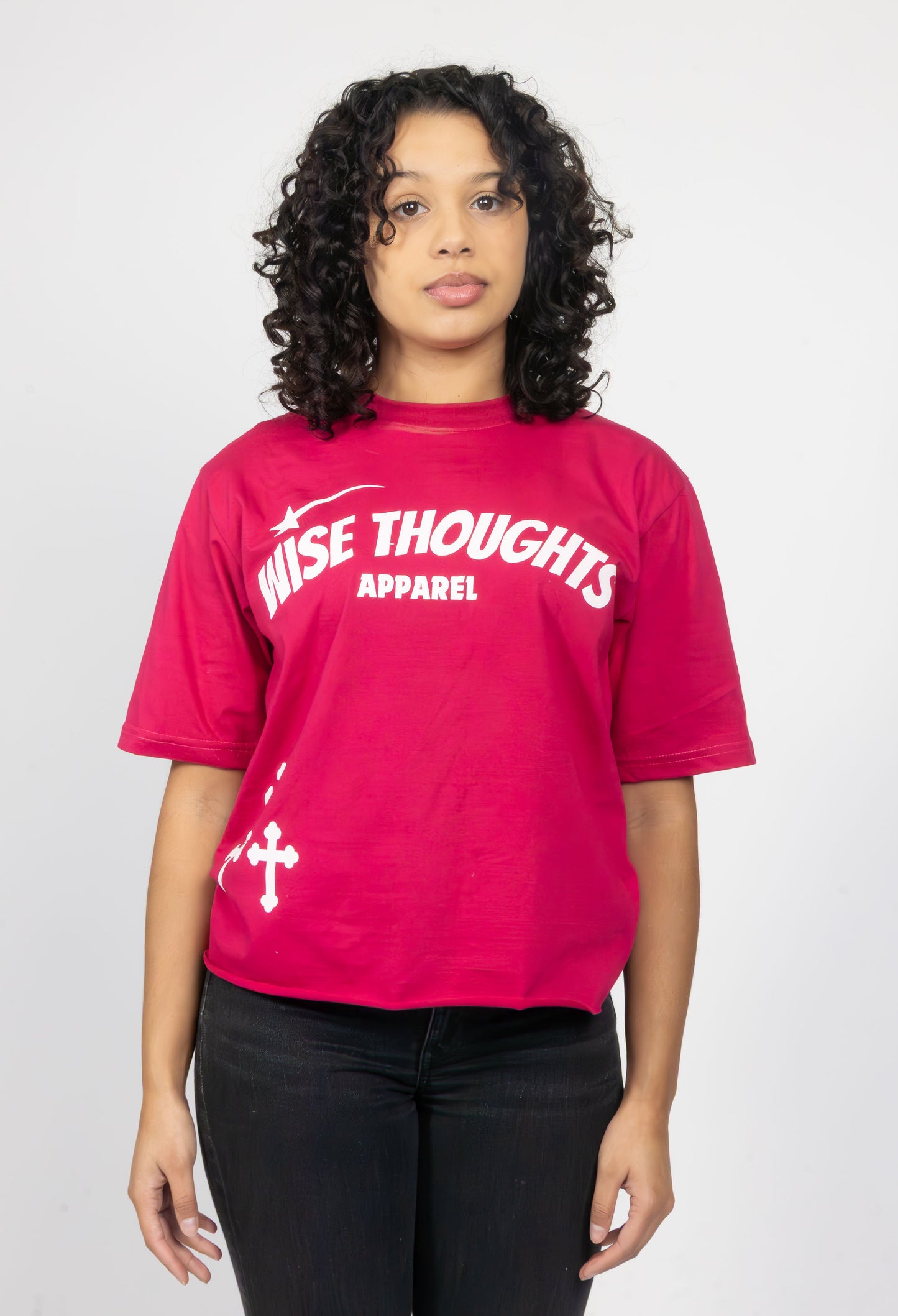 Bubble Gum “Wise Thoughts” Oversized Crop Tee