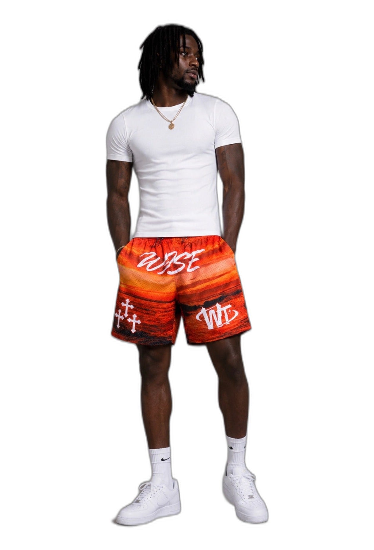 Wise Thoughts Micro Mesh Shorts - Sunset