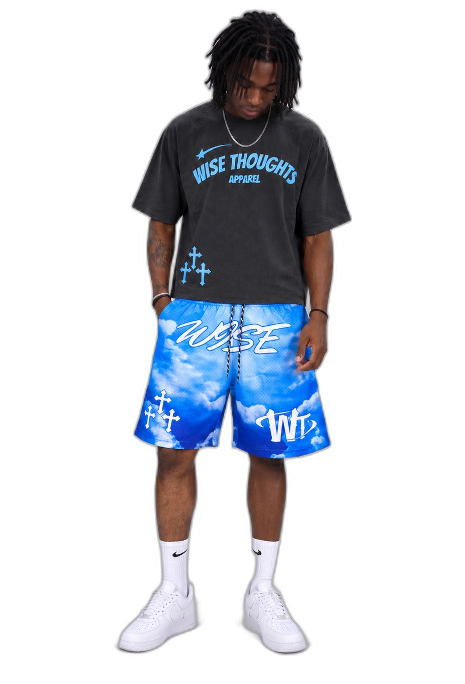 Wise Thoughts Signature Tee - Metallic Dark Gray