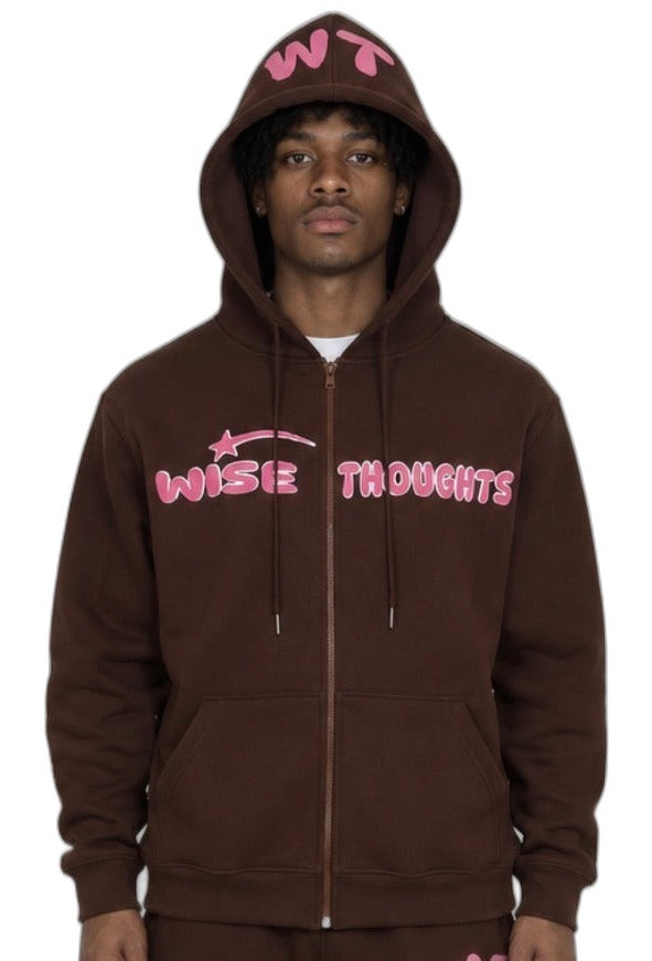 Wise Thoughts Wordmark Hoodie - Beef and Broccoli